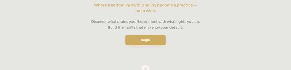Screenshot of a landing page for a wellbeing and membership platform